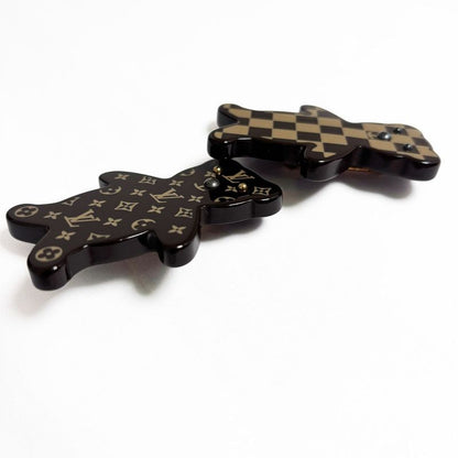 Louis Vuitton Teddy Bear Brooch Monogram Damier Brown Broche Nunure Limited