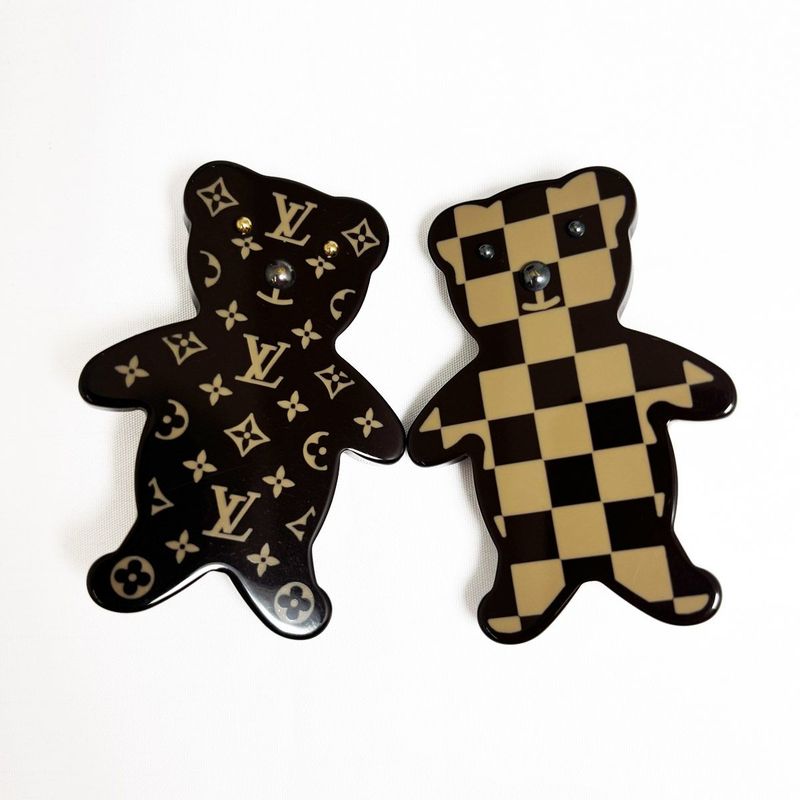 Louis Vuitton Teddy Bear Brooch Monogram Damier Brown Broche Nunure Limited