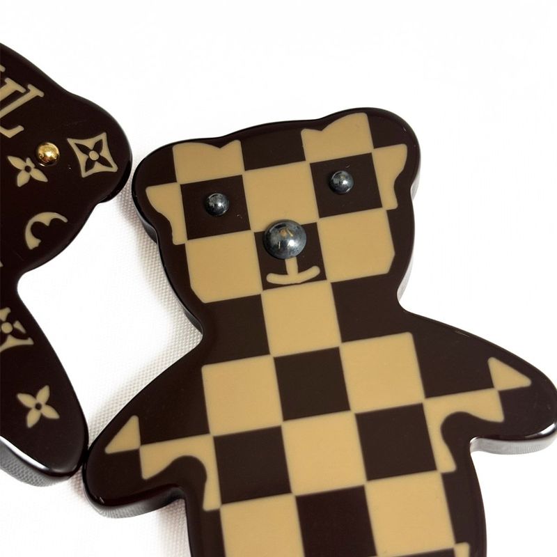 Louis Vuitton Teddy Bear Brooch Monogram Damier Brown Broche Nunure Limited