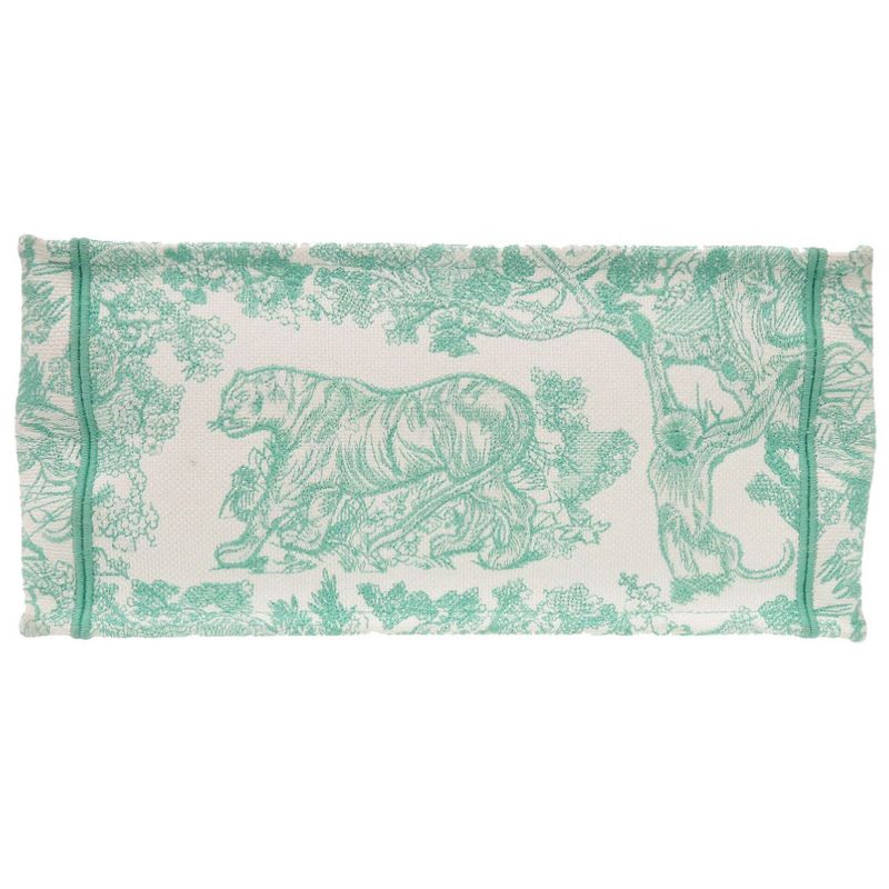 DIOR Book Tote Medium Toile De Jouy Embroidered Canvas Mint Green Tote Bag 1420