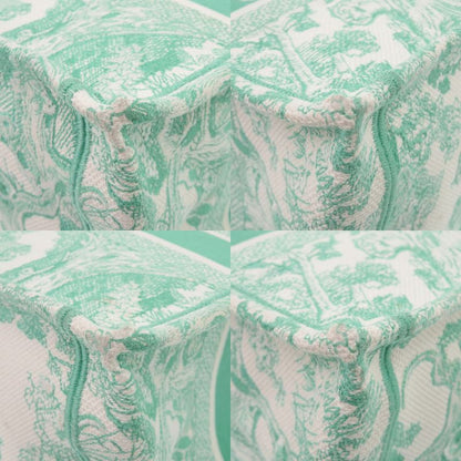 DIOR Book Tote Medium Toile De Jouy Embroidered Canvas Mint Green Tote Bag 1420
