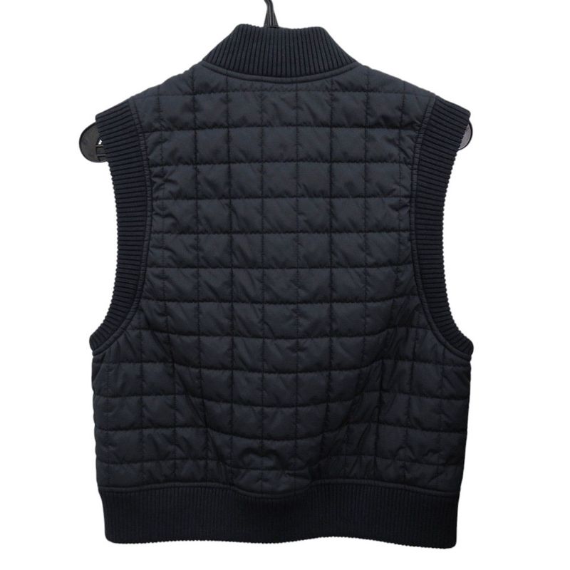 HERMES Quilted Blouson Jacket Sleeveless 5h0160dq Navy Vest Navy 1236 HERMES