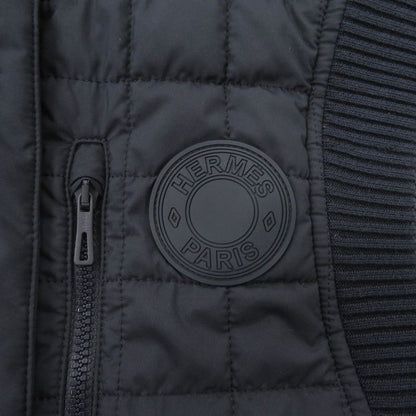 HERMES Quilted Blouson Jacket Sleeveless 5h0160dq Navy Vest Navy 1236 HERMES