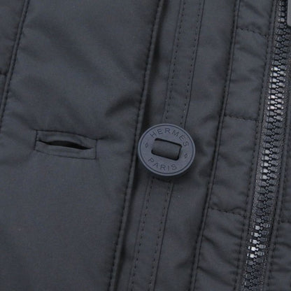 HERMES Quilted Blouson Jacket Sleeveless 5h0160dq Navy Vest Navy 1236 HERMES