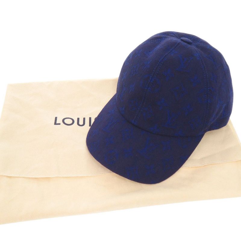 Louis Vuitton Cap Monogram Essential Size L M77590 Cotton Blue - Hat Cap LV