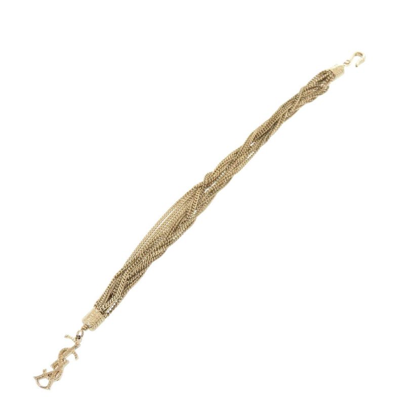 Yves Saint Laurent Logo Chain Bracelet Gold 1344