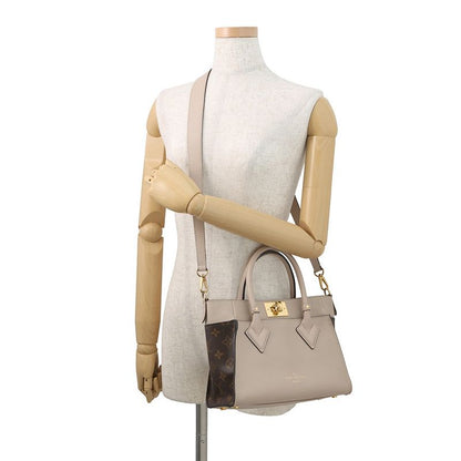 Louis Vuitton Handbag Monogram Calf Leather on My Side PM Greige Light Blue
