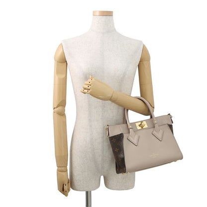 Louis Vuitton Handbag Monogram Calf Leather on My Side PM Greige Light Blue
