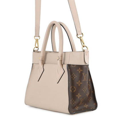 Louis Vuitton Handbag Monogram Calf Leather on My Side PM Greige Light Blue