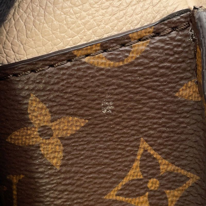 Louis Vuitton Handbag Monogram Calf Leather on My Side PM Greige Light Blue
