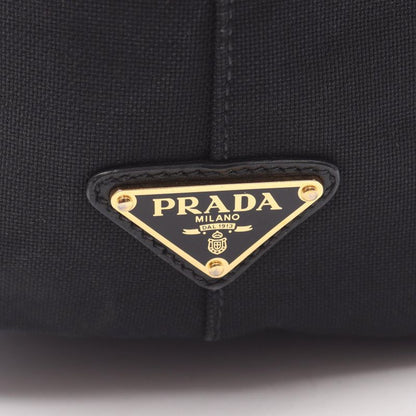 PRADA Tote Bag LOGO Jacquard 1bg158 Black Canvas Leather Logo Jacquard Tote Bag