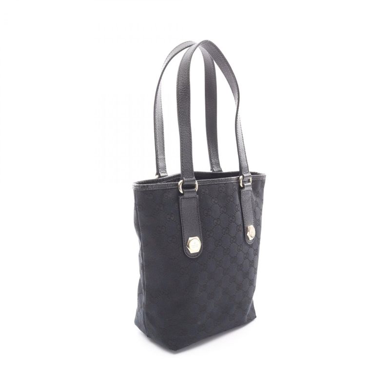 GUCCI Tote Bag GG Canvas 153361 Canvas Leather Tote Bag Women's Used B