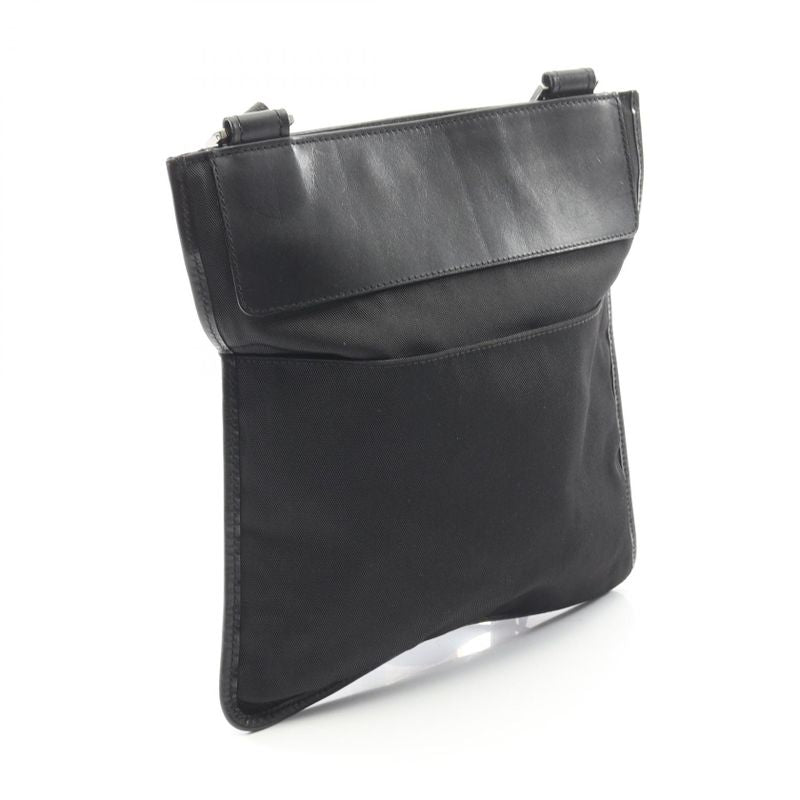 GUCCI Shoulder Bag 27639 Black Canvas Leather Shoulder Bag Women's Used B