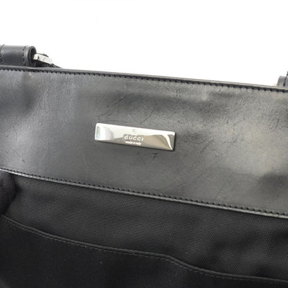 GUCCI Shoulder Bag 27639 Black Canvas Leather Shoulder Bag Women's Used B