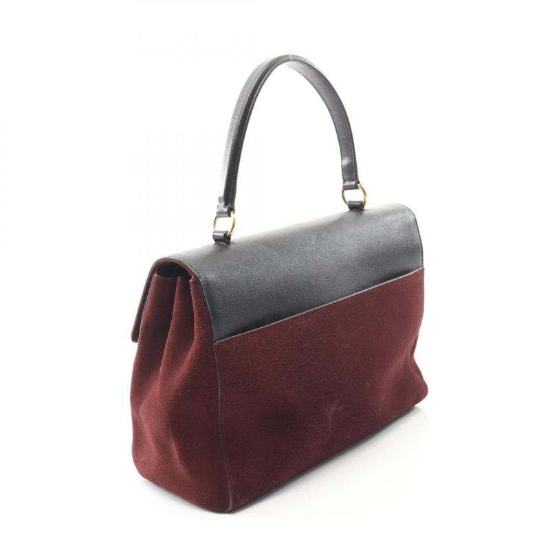Saint Laurent Paris Handbag Sac Music 355156 Red Suede Leather Sac Music 2way