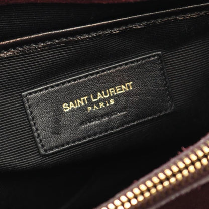 Saint Laurent Paris Handbag Sac Music 355156 Red Suede Leather Sac Music 2way