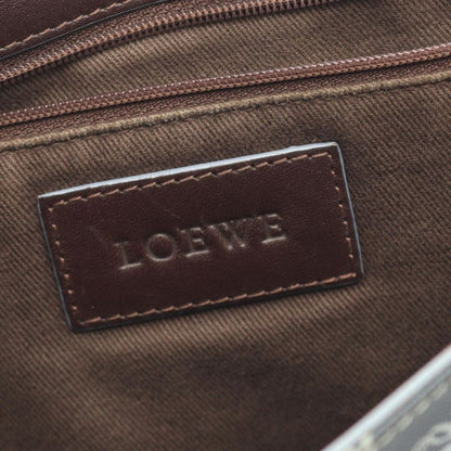 LOEWE Shoulder Bag Anagram Navy - PVC Coated Canvas Leather Anagram Shoulder