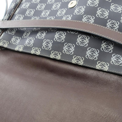 LOEWE Shoulder Bag Anagram Navy - PVC Coated Canvas Leather Anagram Shoulder