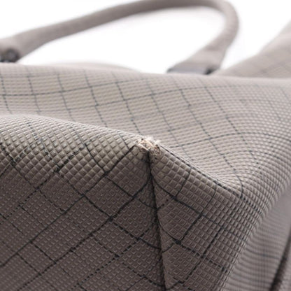 BOTTEGA VENETA Tote Bag Marco Polo Greige PVC Coating Canvas Leather Marco Polo