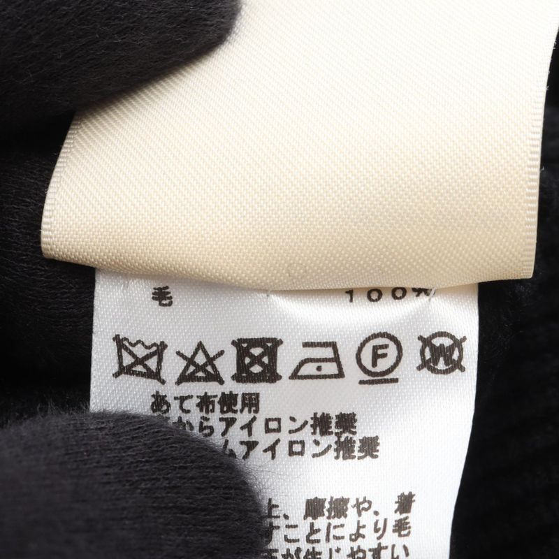 HERMES Knit Loungewear Voyage 2h2630da Black Wool Knit Ladies Used A