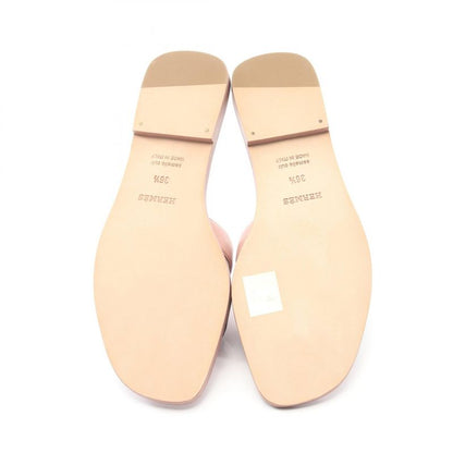 HERMES Sandals Oran Pink Black Leather Oran Women's Unused