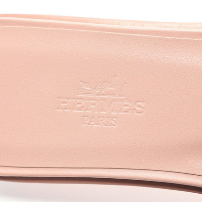 HERMES Sandals Oran Pink Black Leather Oran Women's Unused
