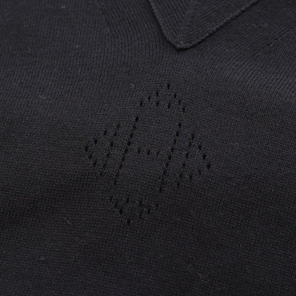 HERMES Knit H Logo Silk Cotton Tops Ladies Used B