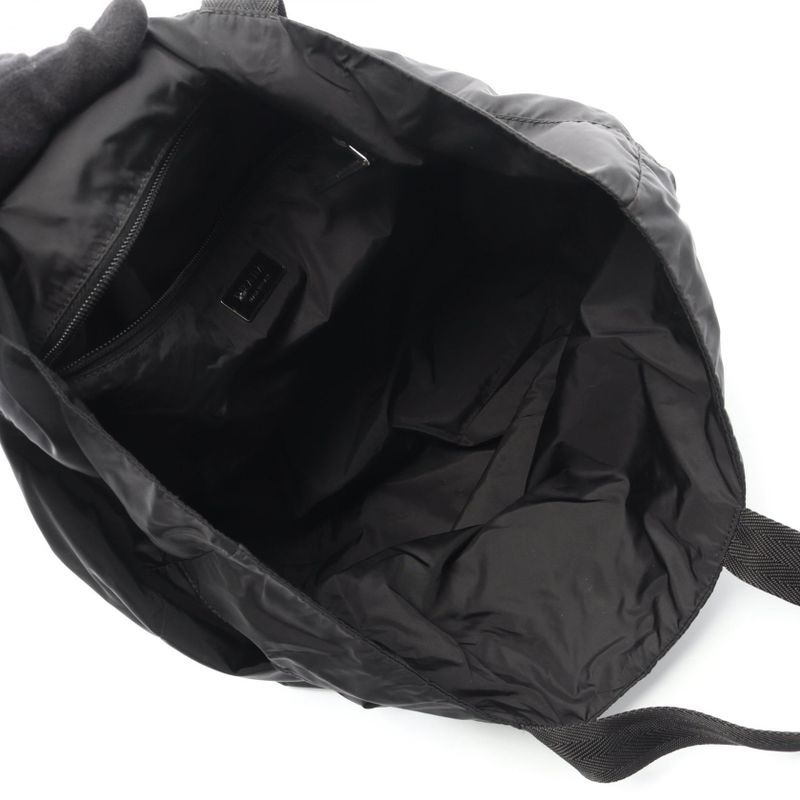 PRADA Tote Bag Black Nylon Triangle Logo Tote Bag Women's Used B