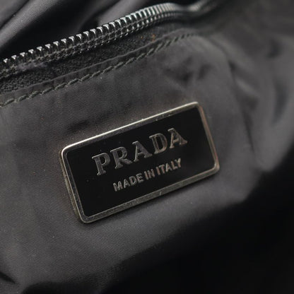 PRADA Tote Bag Black Nylon Triangle Logo Tote Bag Women's Used B