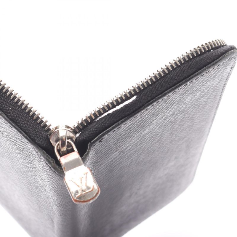 Louis Vuitton Round Long Wallet Zippi-wallet Vertical M30503 Ardoise Leather