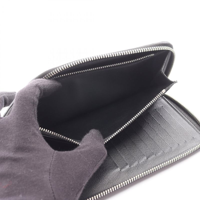 Louis Vuitton Round Long Wallet Zippi-wallet Vertical M30503 Ardoise Leather