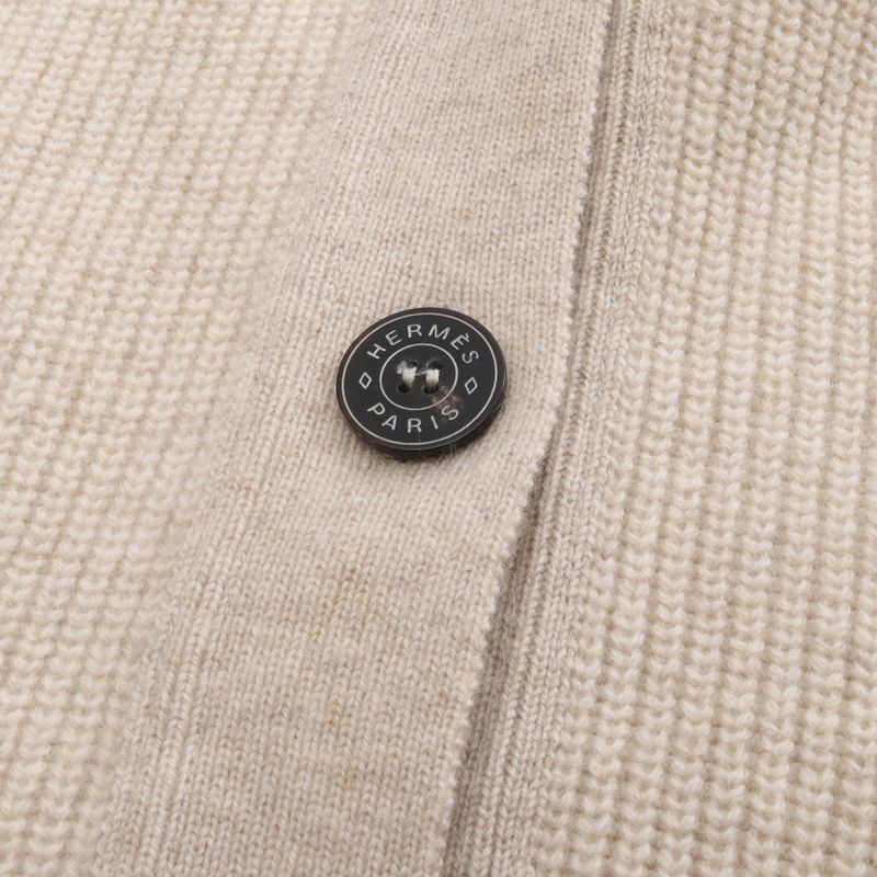 HERMES Vest Serie Button 3h2706d1 Cashmere Knit Vest Ladies Used B