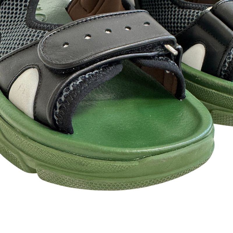 GUCCI 546064 Logo Mesh Flashtrek Sandals Black Men's