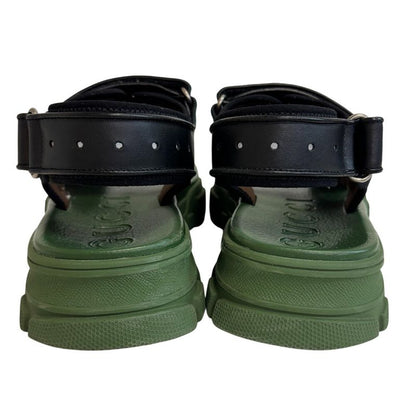 GUCCI 546064 Logo Mesh Flashtrek Sandals Black Men's