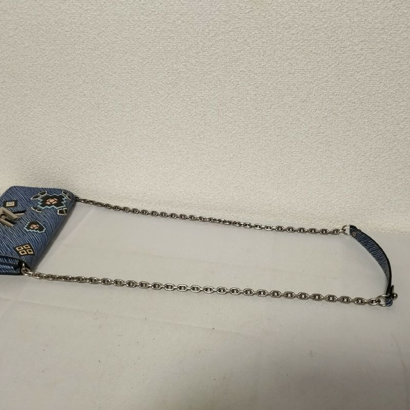 Louis Vuitton Epi Denim Portefeuille Twisted Chain Shoulder Bag