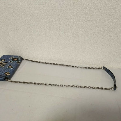 Louis Vuitton Epi Denim Portefeuille Twisted Chain Shoulder Bag