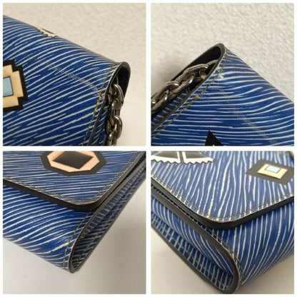 Louis Vuitton Epi Denim Portefeuille Twisted Chain Shoulder Bag