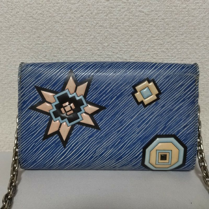 Louis Vuitton Epi Denim Portefeuille Twisted Chain Shoulder Bag