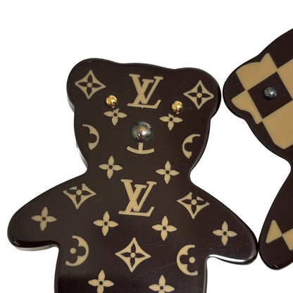 Louis Vuitton Teddy Bear Brooch Monogram Damier Brown Broche Nunure Limited