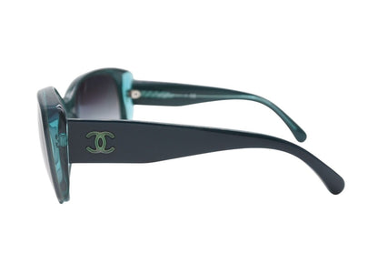 Chanel Sunglasses Eyewear CC Logo Clear Green — view 4