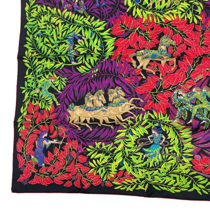 HERMES Carre 90 Silk Scarf LA Promenade DE Platon Plato's Journey Purple With