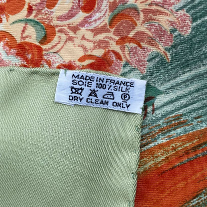 HERMES Scarf Carre 90 Kuggor Tree Fashion Silk Green Box Included