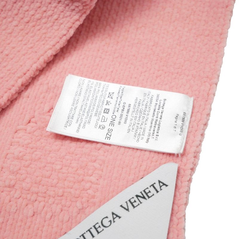 Bottega Veneta Scarf Fringe Embossed Logo Chenille Knit