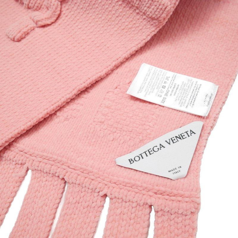 Bottega Veneta Scarf Fringe Embossed Logo Chenille Knit