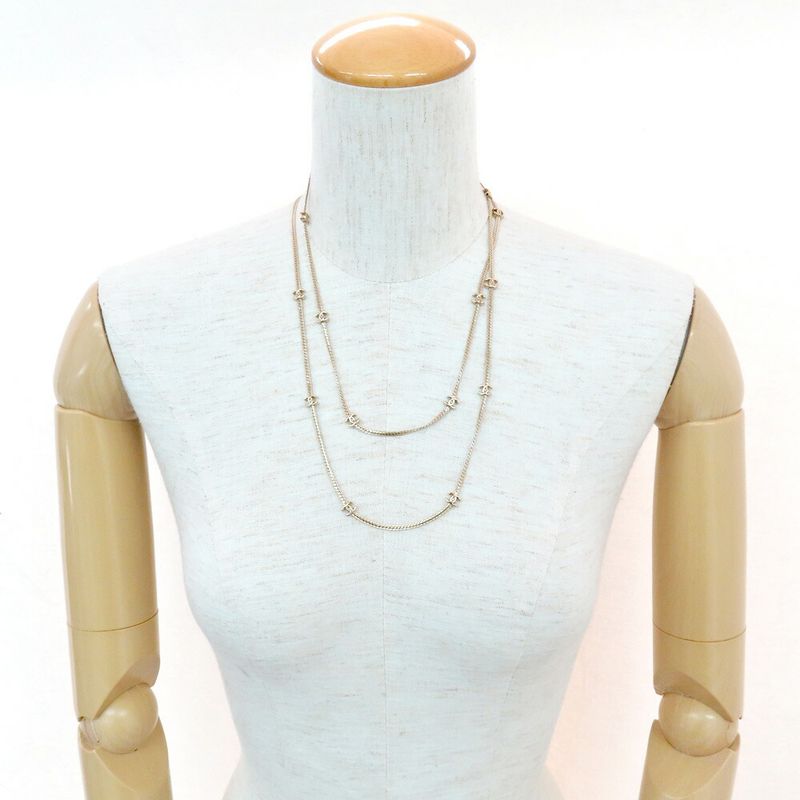 CHANEL Coco Mark Long Necklace Gold Abe260 Accessories - Ladies