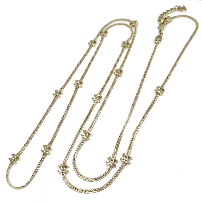 CHANEL Coco Mark Long Necklace Gold Abe260 Accessories - Ladies