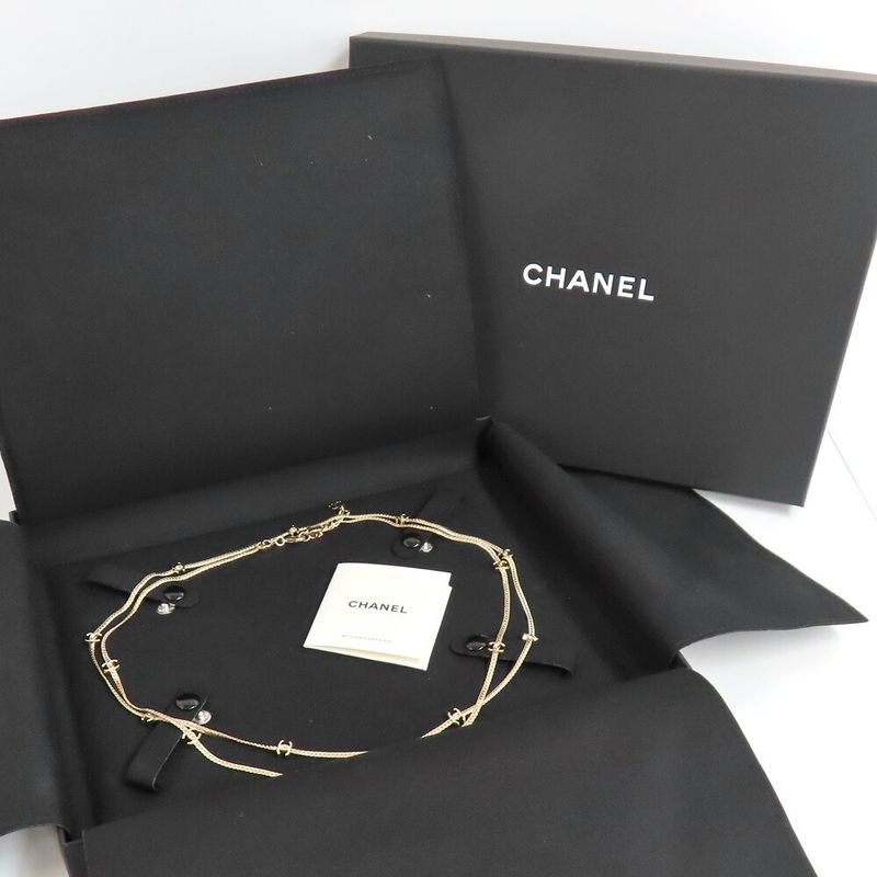 CHANEL Coco Mark Long Necklace Gold Abe260 Accessories - Ladies