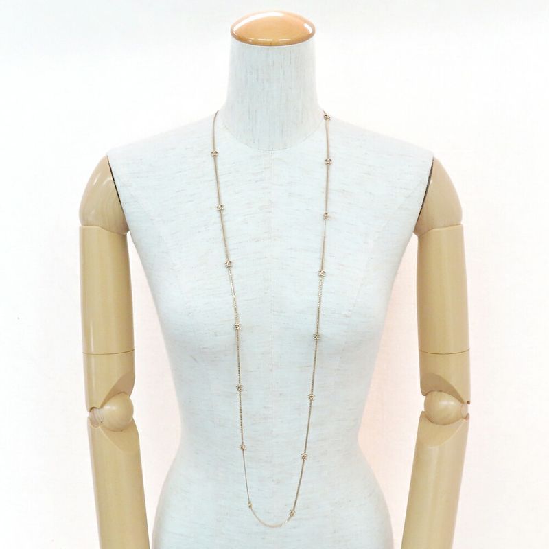 CHANEL Coco Mark Long Necklace Gold Abe260 Accessories - Ladies