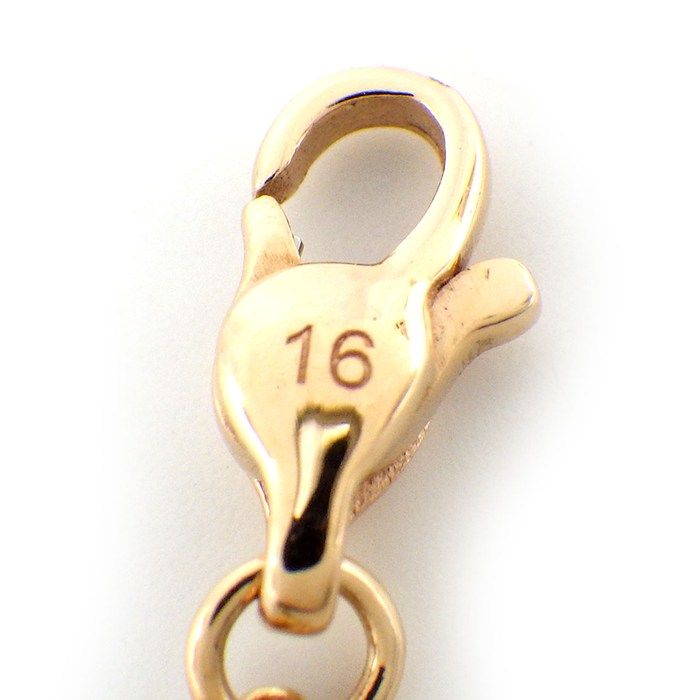 GUCCI Bracelet Link To Love Logo Bar Venetian Chain 18K Pink Gold 16