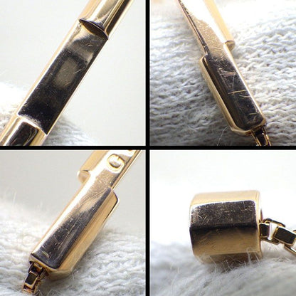 GUCCI Bracelet Link To Love Logo Bar Venetian Chain 18K Pink Gold 16